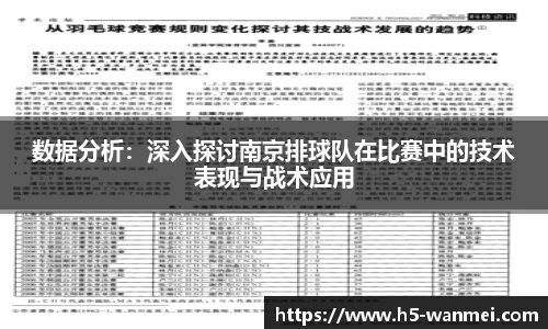 数据分析：深入探讨南京排球队在比赛中的技术表现与战术应用